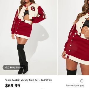 Varsity skirt set